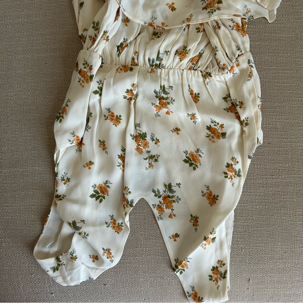 Reformation Farah Midi Dress Nicola Yellow Ivory Floral Summer Causal French - Picture 9 of 13